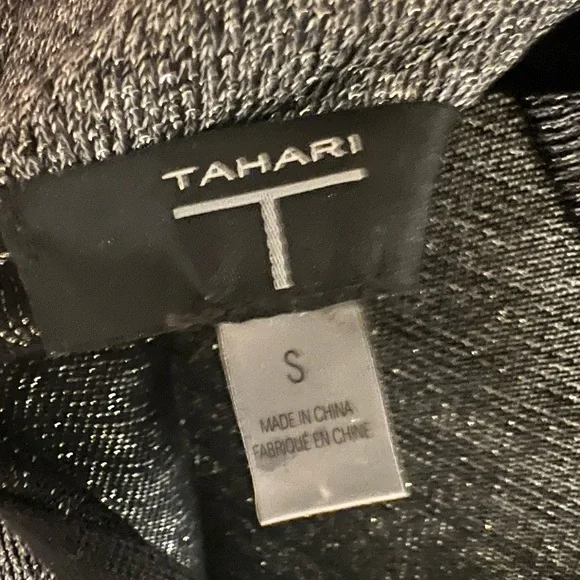 Tahari metallic fit and flare dress with pleats-like new! - Picture 5 of 8